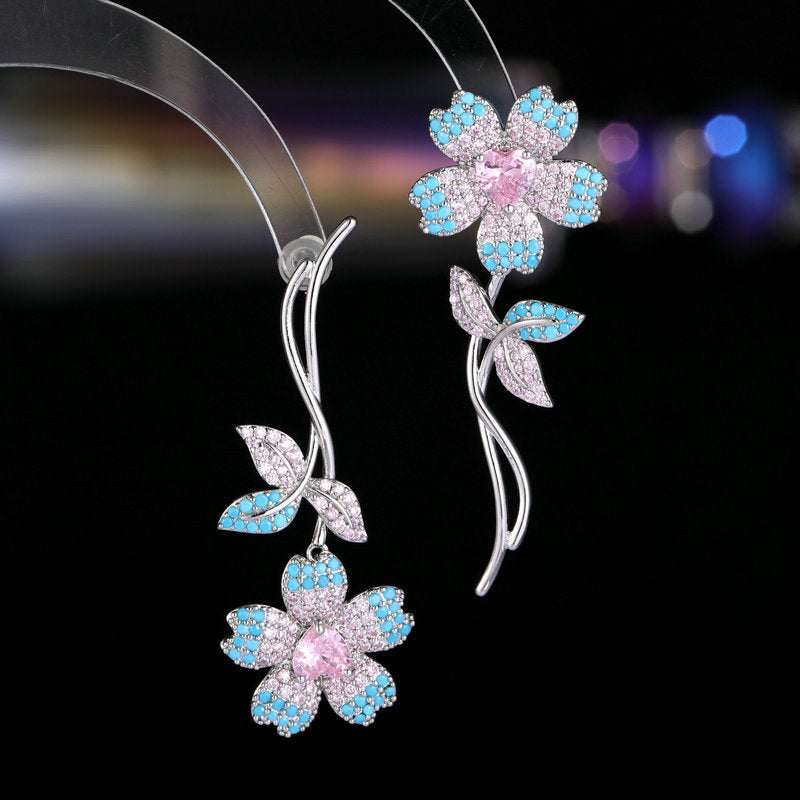 Women Earrings Gold Plated Sterling Silver Post