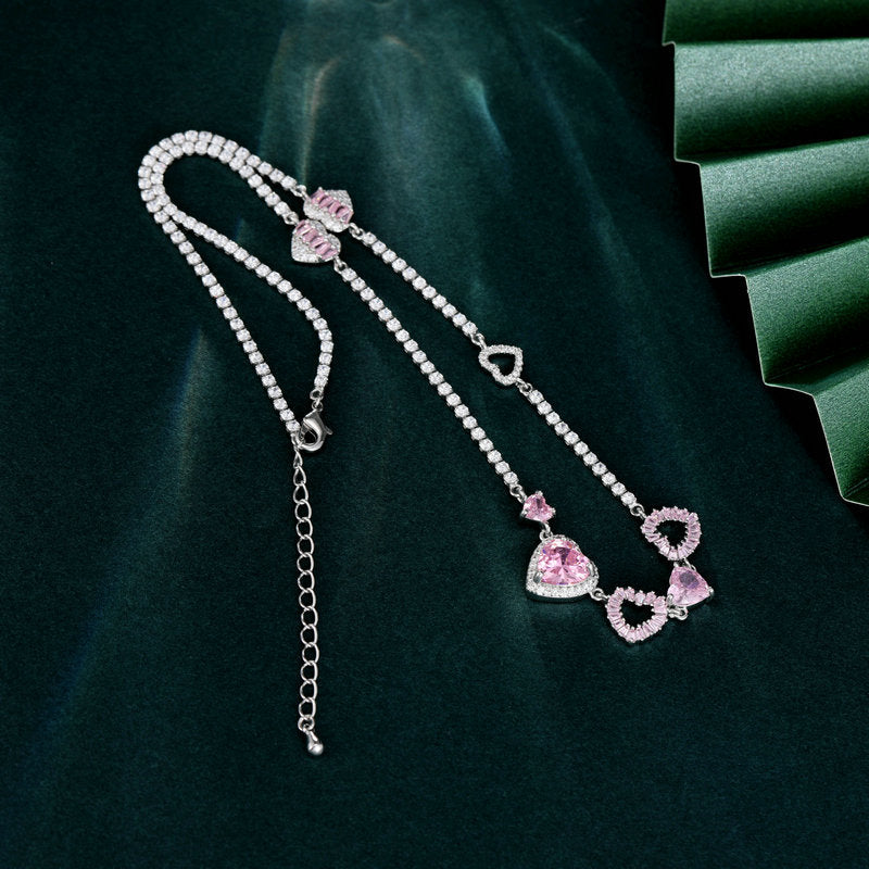 Dangling Heart Earrings Necklaces