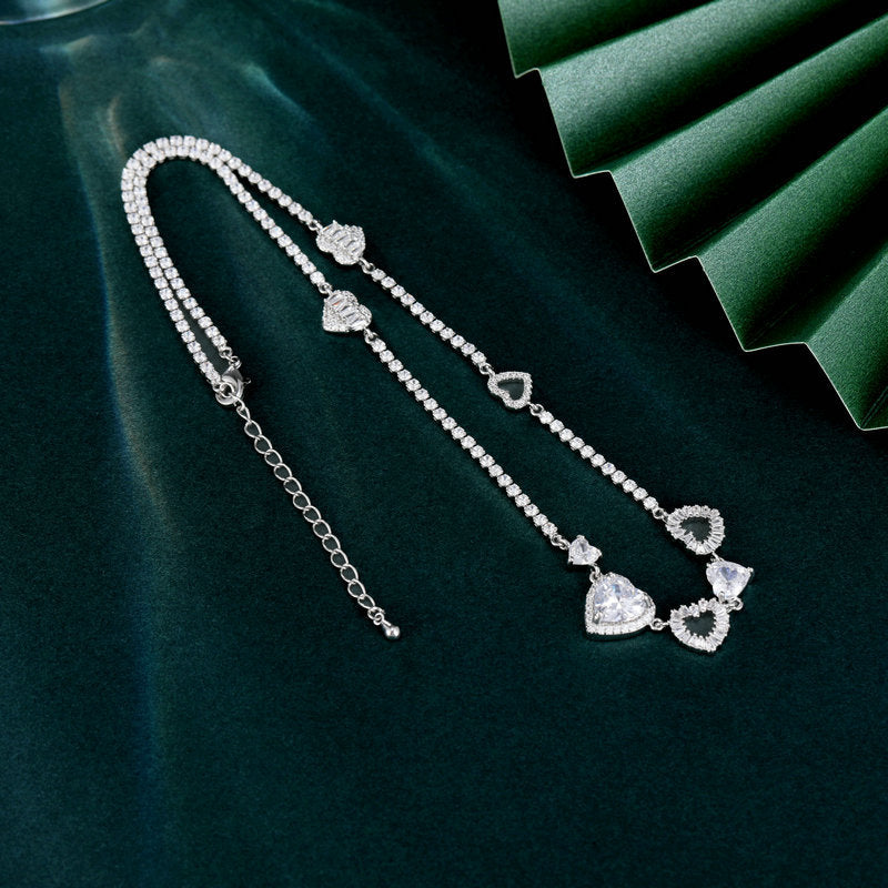 Dangling Heart Earrings Necklaces