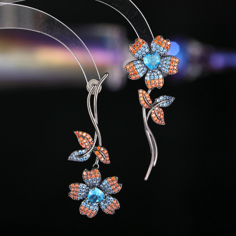 Women Earrings Gold Plated Sterling Silver Post