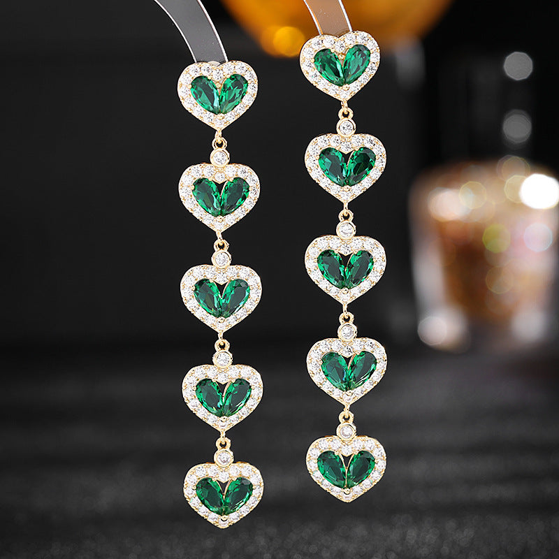 Heart Dangling Earrings