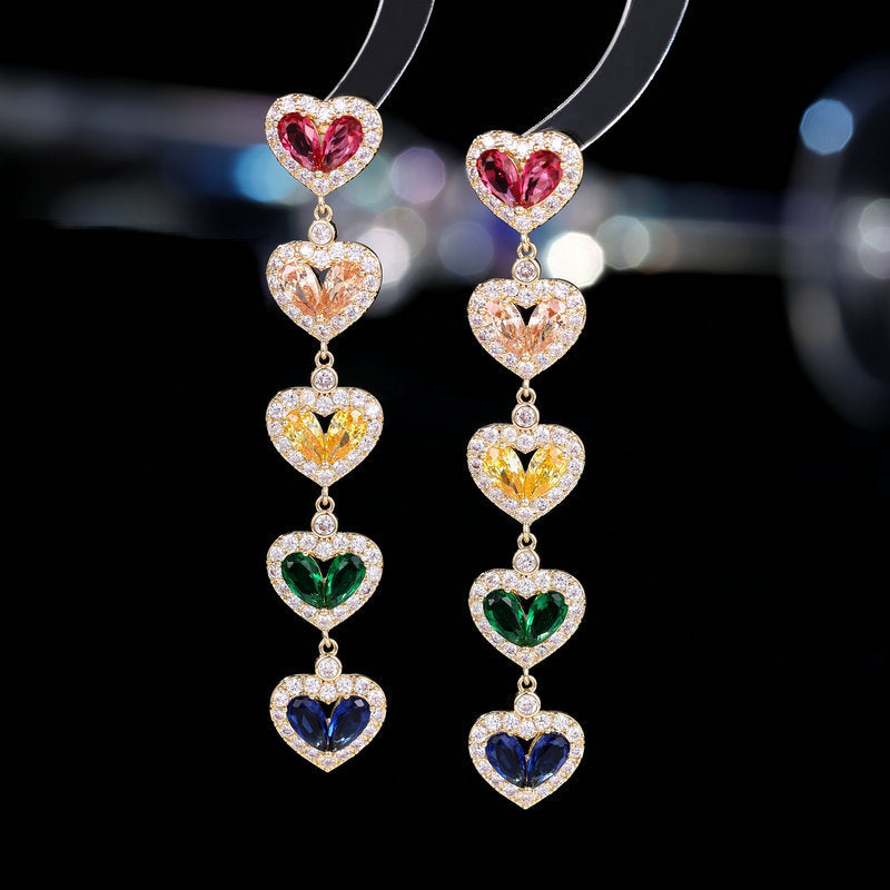 Heart Dangling Earrings
