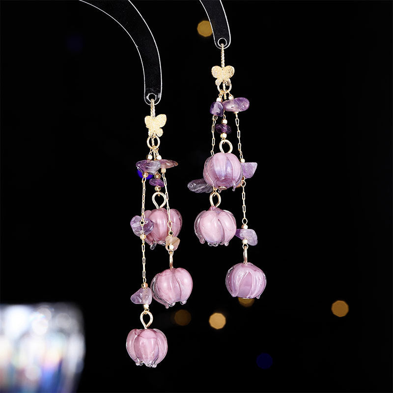 Dangling Floral Earrings