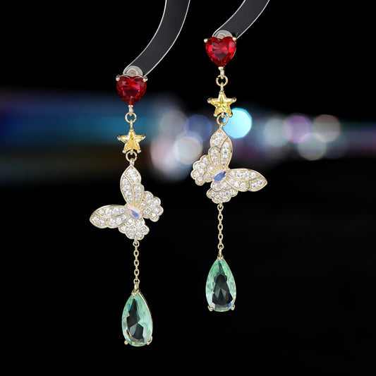 Dangling Butterfly Shinning Earrings