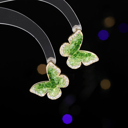 Earrings Stud Crystal Butterfly