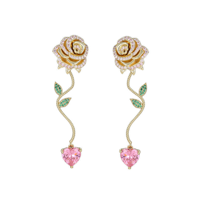 Rose Danggling Earrings
