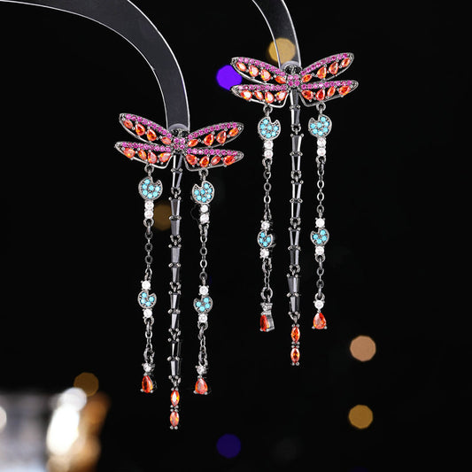 Dragonfly Dangling Earrings