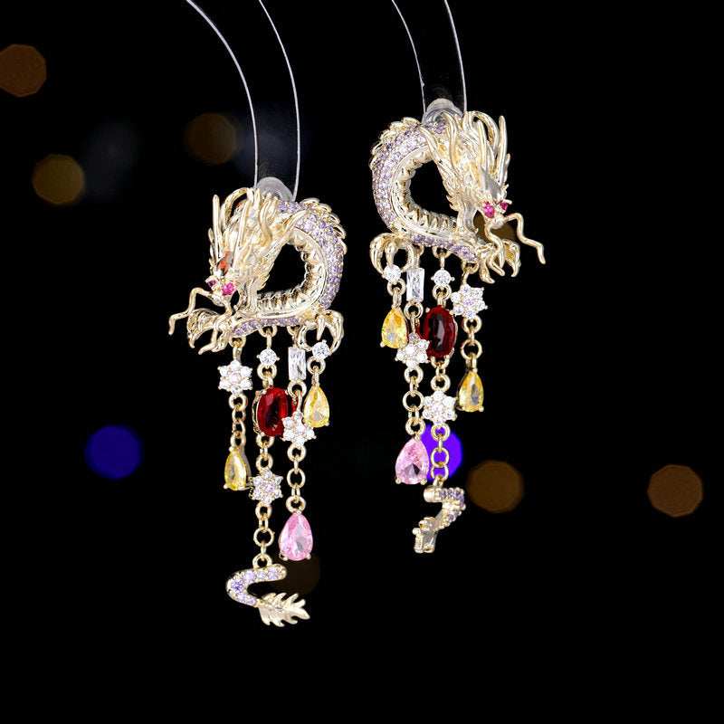 Dragon Dangling Earrings