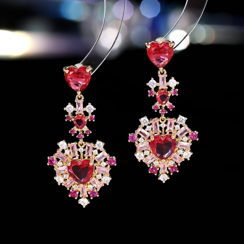 Dangling Heart Earrings