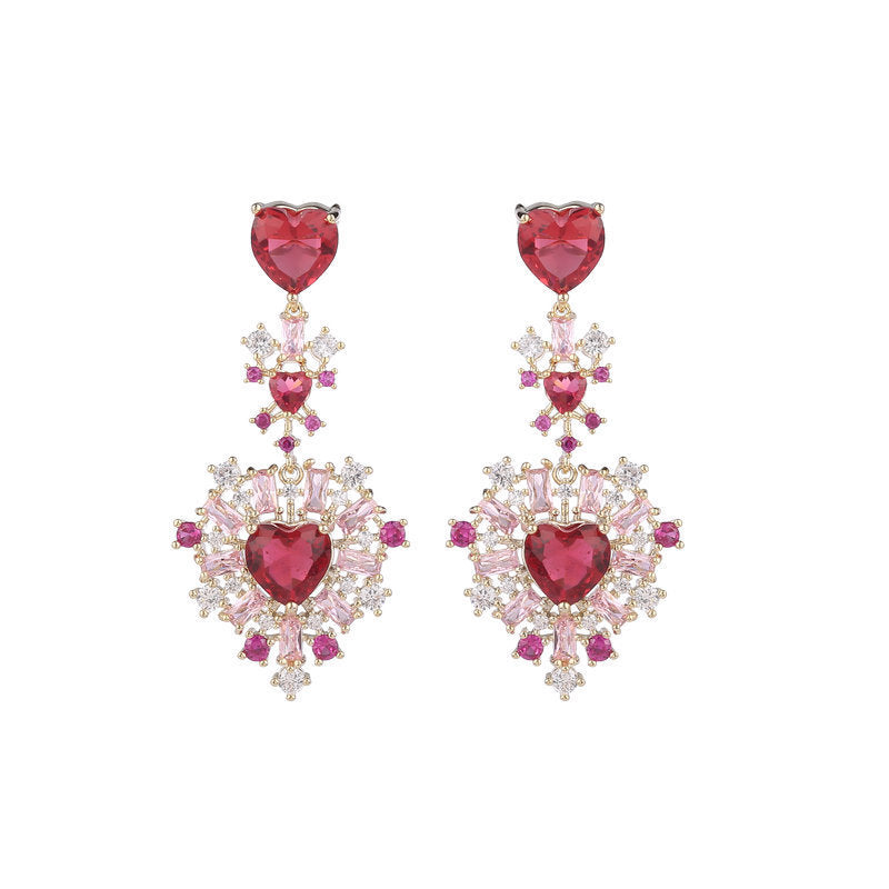 Dangling Heart Earrings
